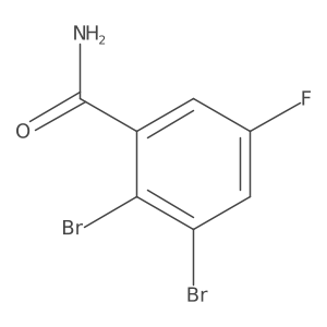 2,3-Dibromo-5-fluorobenzamide结构式