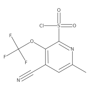 4-Cyano-6-methyl-3-(trifluoromethoxy)pyridine-2-sulfonyl chloride Structure