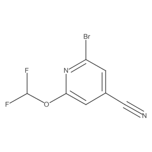 2-Bromo-6-(difluoromethoxy)isonicotinonitrile结构式