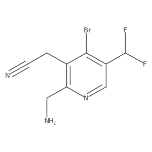2-(Aminomethyl)-4-bromo-5-(difluoromethyl)pyridine-3-acetonitrile Structure