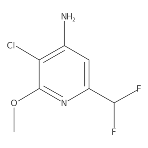 3-Chloro-6-(difluoromethyl)-2-methoxypyridin-4-amine Structure