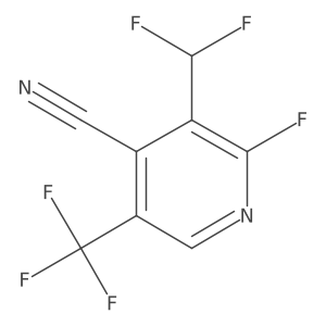 3-(Difluoromethyl)-2-fluoro-5-(trifluoromethyl)isonicotinonitrile Structure