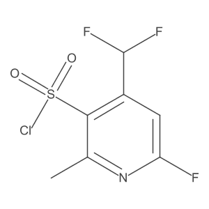 4-(Difluoromethyl)-6-fluoro-2-methylpyridine-3-sulfonyl chloride Structure
