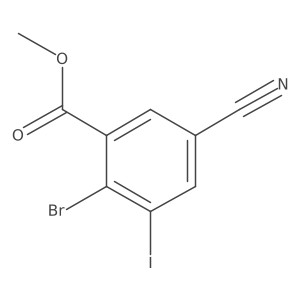 Methyl 2-bromo-5-cyano-3-iodobenzoate Structure