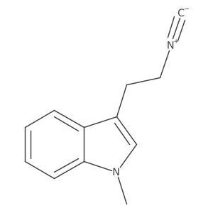 3-(2-isocyanoethyl)-1-methyl-1H-indole结构式