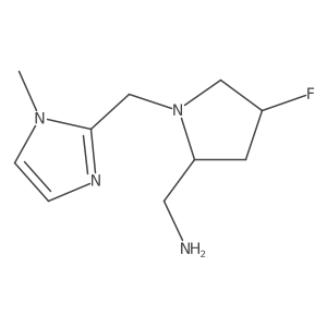 [(2S,4S)-4-fluoro-1-[(1-methyl-1H-imidazol-2-yl)methyl]pyrrolidin-2-yl]methanamine结构式