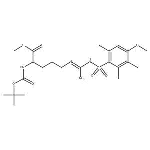 methyl (2S)-2-{[(tert-butoxy)carbonyl]amino}-5-{3-[(4-methoxy-2,3,6-trimethylbenzene)sulfonyl]carbamimidamido}pentanoate Structure