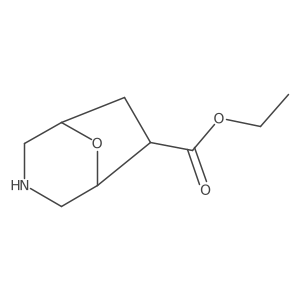 Ethyl 8-oxa-3-azabicyclo[3.2.1]octane-6-carboxylate结构式