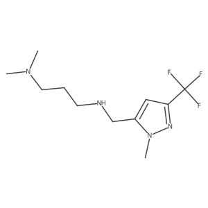 [3-(dimethylamino)propyl]({[1-methyl-3-(trifluoromethyl)-1H-pyrazol-5-yl]methyl})amine结构式
