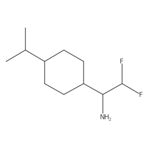 2,2-Difluoro-1-[4-(propan-2-yl)cyclohexyl]ethan-1-amine结构式