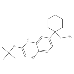 tert-butyl N-{5-[1-(aminomethyl)cyclohexyl]-2-hydroxyphenyl}carbamate结构式