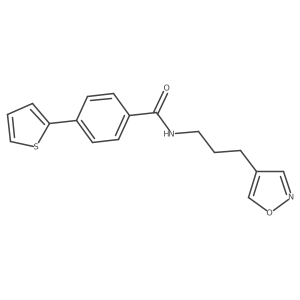 N-(3-(isoxazol-4-yl)propyl)-4-(thiophen-2-yl)benzamide Structure