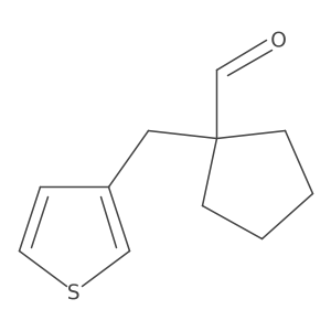 1-(Thiophen-3-ylmethyl)cyclopentane-1-carbaldehyde结构式
