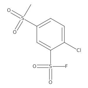 2-Chloro-5-methanesulfonylbenzene-1-sulfonyl fluoride结构式