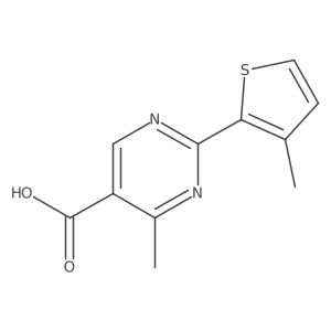 4-Methyl-2-(3-methylthiophen-2-yl)pyrimidine-5-carboxylic acid Structure