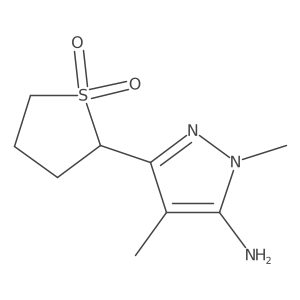 2-(5-amino-1,4-dimethyl-1H-pyrazol-3-yl)-1lambda6-thiolane-1,1-dione结构式