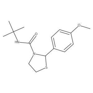 N-(tert-butyl)-2-(4-methoxyphenyl)thiazolidine-3-carboxamide Structure
