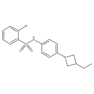 2-bromo-N-(4-(3-methoxyazetidin-1-yl)phenyl)benzenesulfonamide结构式