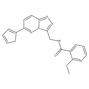 2-(methylthio)-N-((6-(thiophen-2-yl)-[1,2,4]triazolo[4,3-b]pyridazin-3-yl)methyl)nicotinamide结构式