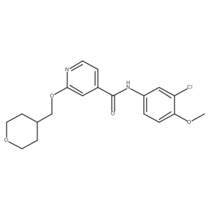 N-(3-chloro-4-methoxyphenyl)-2-((tetrahydro-2H-pyran-4-yl)methoxy)isonicotinamide Structure