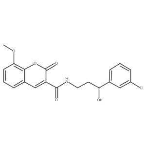 N-(3-(3-chlorophenyl)-3-hydroxypropyl)-8-methoxy-2-oxo-2H-chromene-3-carboxamide Structure