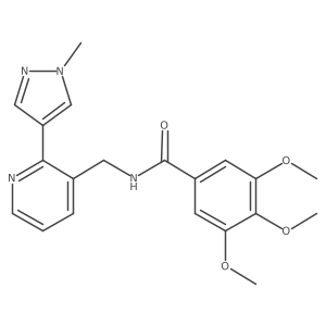 3,4,5-trimethoxy-N-{[2-(1-methyl-1H-pyrazol-4-yl)pyridin-3-yl]methyl}benzamide结构式