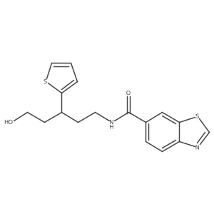 N-(5-hydroxy-3-(thiophen-2-yl)pentyl)benzo[d]thiazole-6-carboxamide Structure