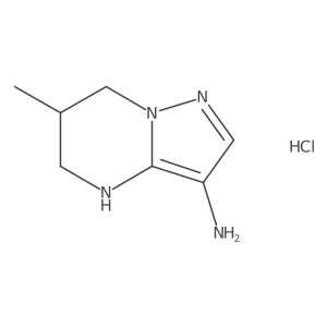 6-methyl-4H,5H,6H,7H-pyrazolo[1,5-a]pyrimidin-3-amine hydrochloride Structure