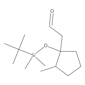2-{1-[(Tert-butyldimethylsilyl)oxy]-2-methylcyclopentyl}acetaldehyde Structure