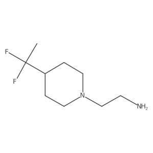 2-(4-(1,1-Difluoroethyl)piperidin-1-yl)ethan-1-amine结构式
