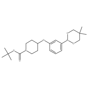 Tert-butyl 4-[3-(5,5-dimethyl-1,3,2-dioxaborinan-2-YL)phenoxy]piperidine-1-carboxylate Structure