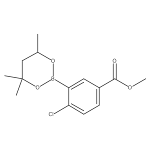 Methyl 4-chloro-3-(4,4,6-trimethyl-1,3,2-dioxaborinan-2-YL)benzoate Structure