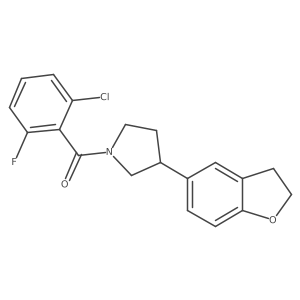 1-(2-Chloro-6-fluorobenzoyl)-3-(2,3-dihydro-1-benzofuran-5-yl)pyrrolidine结构式