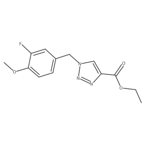 ethyl 1-[(3-fluoro-4-methoxyphenyl)methyl]-1H-1,2,3-triazole-4-carboxylate Structure