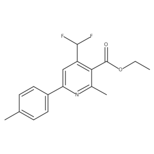 Ethyl 4-(difluoromethyl)-2-methyl-6-(p-tolyl)nicotinate结构式