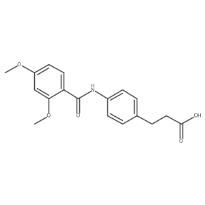 3-(4-(2,4-Dimethoxybenzamido)phenyl)propanoic acid Structure