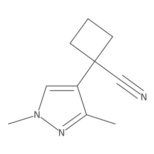 1-(1,3-dimethyl-1H-pyrazol-4-yl)cyclobutane-1-carbonitrile Structure