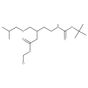 Chloromethyl 5-{[(tert-butoxy)carbonyl]amino}-3-[(2-methylpropoxy)methyl]pentanoate Structure