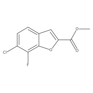 Methyl 6-chloro-7-fluoro-1-benzofuran-2-carboxylate结构式