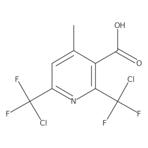 2,6-Bis(chlorodifluoromethyl)-4-methylpyridine-3-carboxylic acid结构式