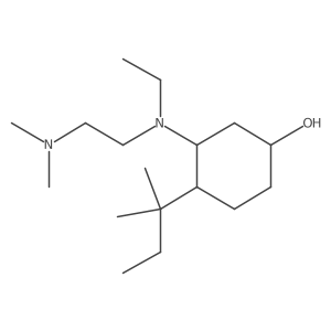 3-{[2-(Dimethylamino)ethyl](ethyl)amino}-4-(2-methylbutan-2-yl)cyclohexan-1-ol结构式