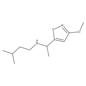 [1-(3-Methoxy-1,2-thiazol-5-yl)ethyl](3-methylbutyl)amine Structure
