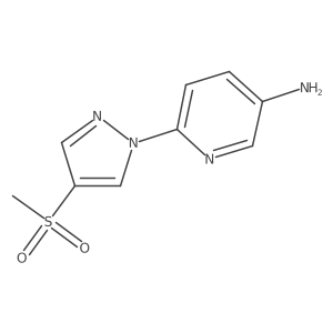 6-(4-methanesulfonyl-1H-pyrazol-1-yl)pyridin-3-amine Structure