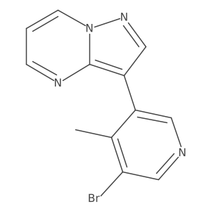 3-Bromo-4-methyl-5-{pyrazolo[1,5-a]pyrimidin-3-yl}pyridine Structure