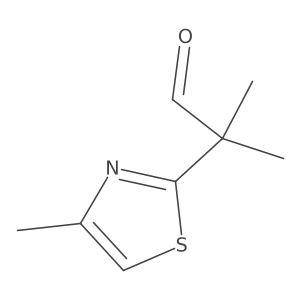 2-Methyl-2-(4-methyl-1,3-thiazol-2-yl)propanal结构式