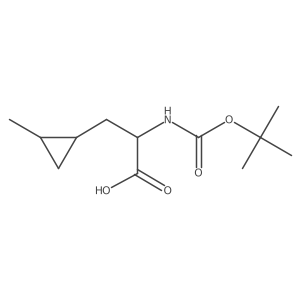 2-{[(Tert-butoxy)carbonyl]amino}-3-(2-methylcyclopropyl)propanoic acid结构式