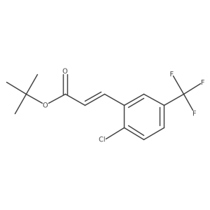 tert-butyl (2E)-3-[2-chloro-5-(trifluoromethyl)phenyl]prop-2-enoate Structure