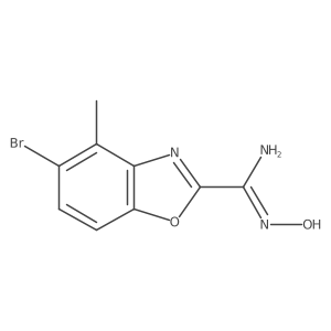 5-bromo-N'-hydroxy-4-methyl-1,3-benzoxazole-2-carboximidamide Structure