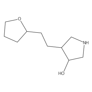 4-[2-(Oxolan-2-yl)ethyl]pyrrolidin-3-ol Structure