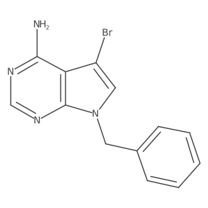 7-Benzyl-5-bromo-7H-pyrrolo[2,3-d]pyrimidin-4-amine结构式